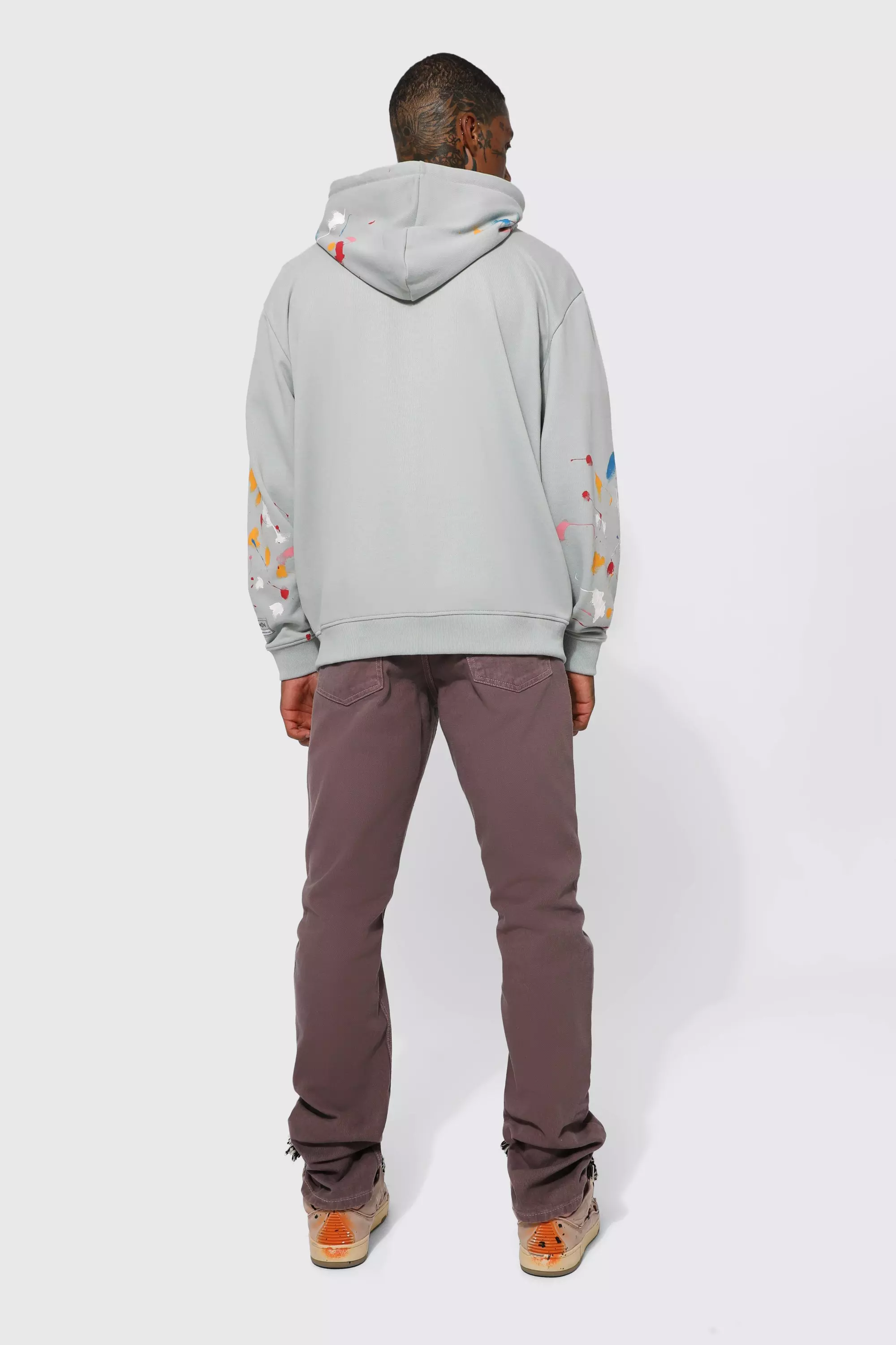 Off white hoodie hot sale paint splatter